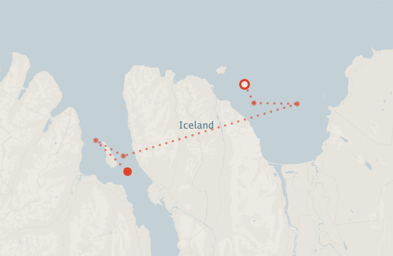 Activity map — real sighting points on an OpenStreetMap basemap