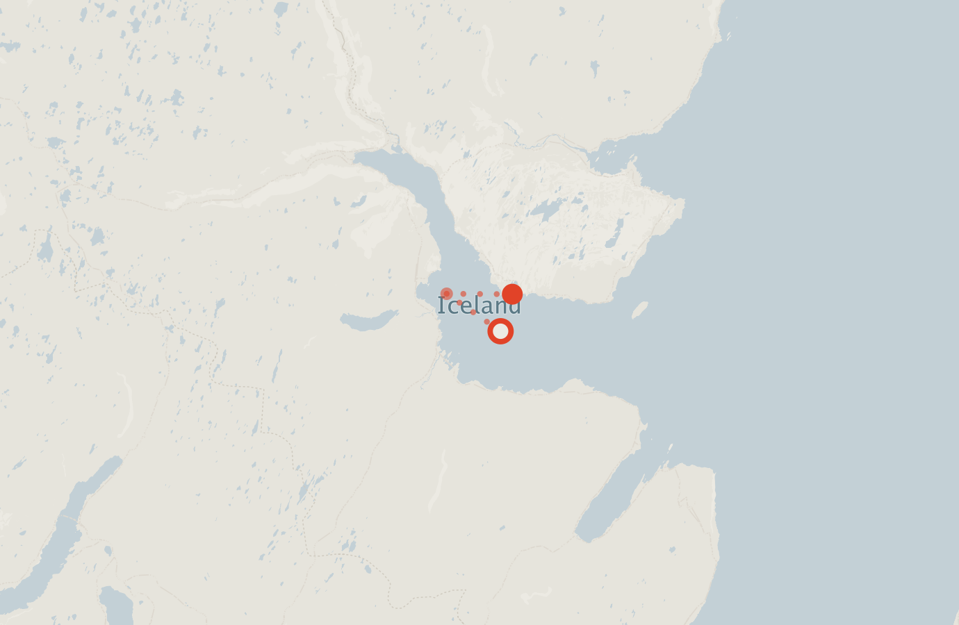 Activity map — real sighting points on an OpenStreetMap basemap