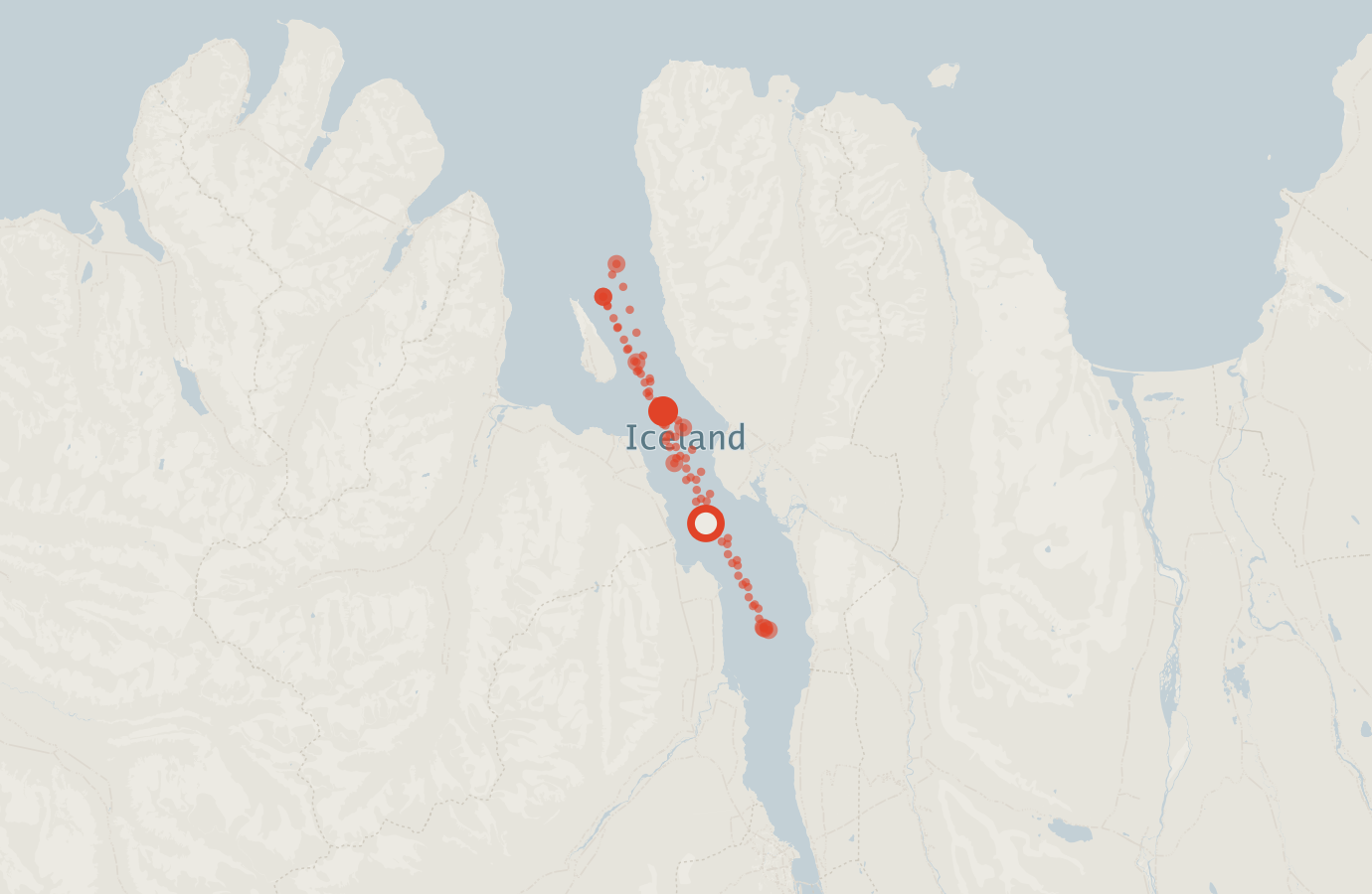 Activity map — real sighting points on an OpenStreetMap basemap
