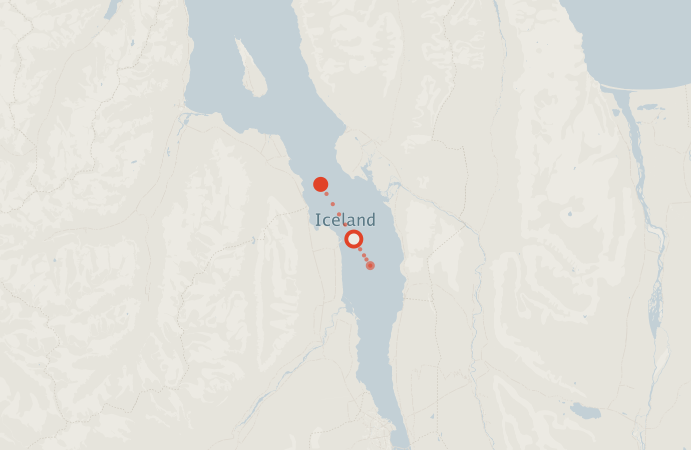 Activity map — real sighting points on an OpenStreetMap basemap