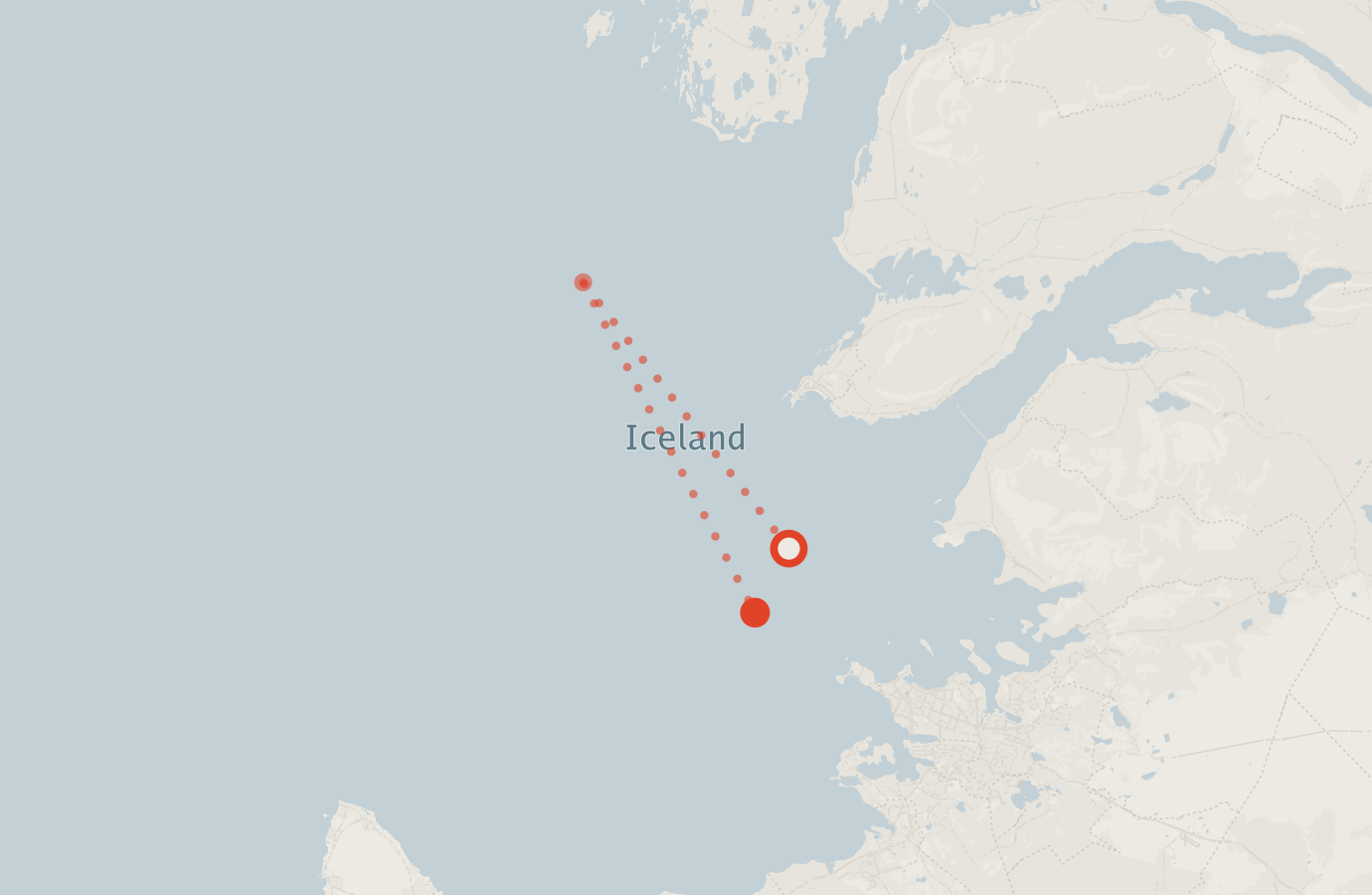 Activity map — real sighting points on an OpenStreetMap basemap