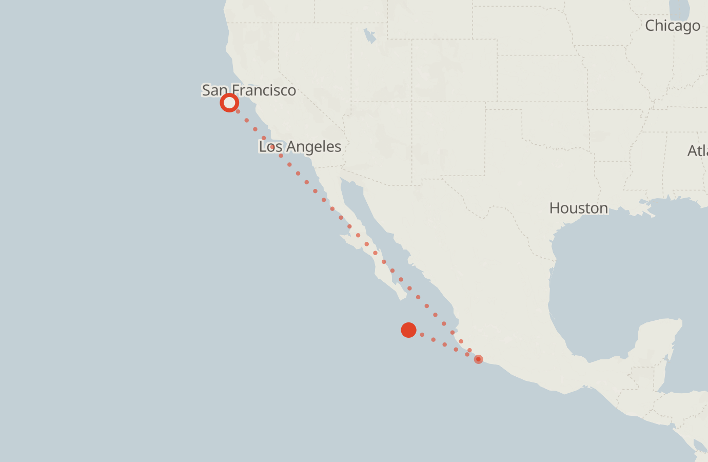 Activity map — real sighting points on an OpenStreetMap basemap