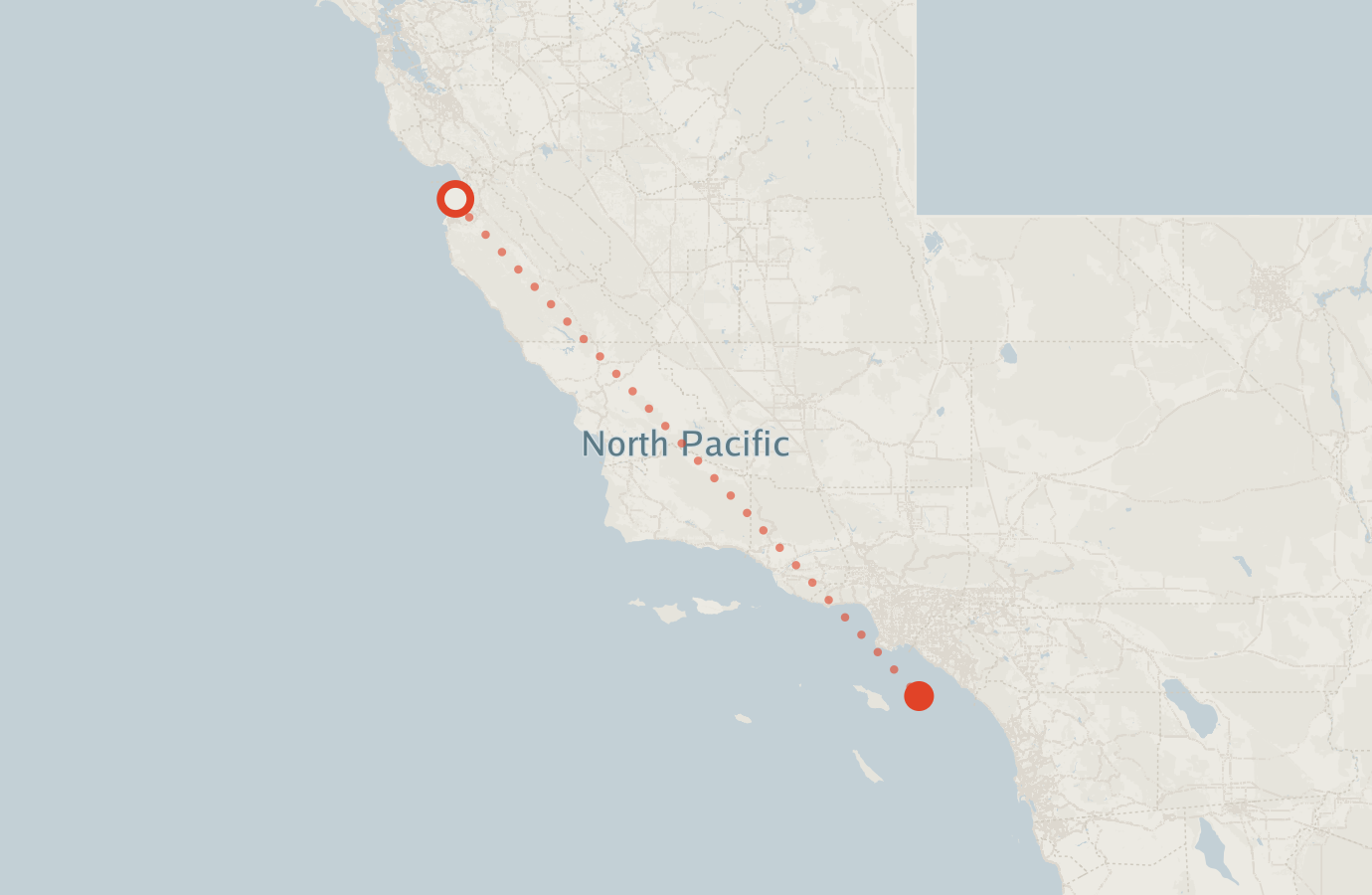 Activity map — real sighting points on an OpenStreetMap basemap