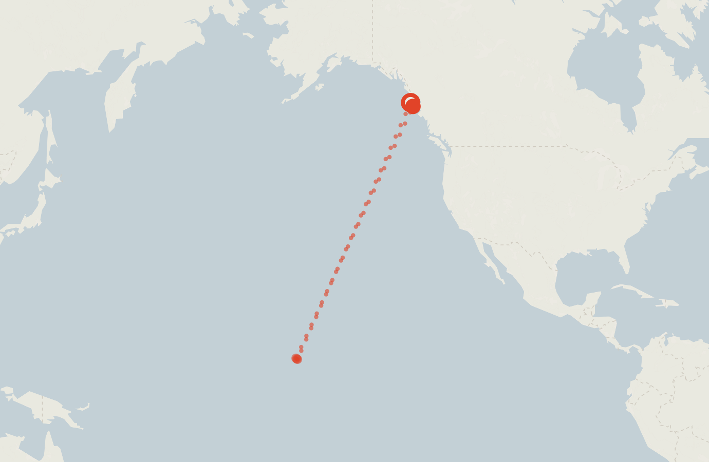 Activity map — real sighting points on an OpenStreetMap basemap