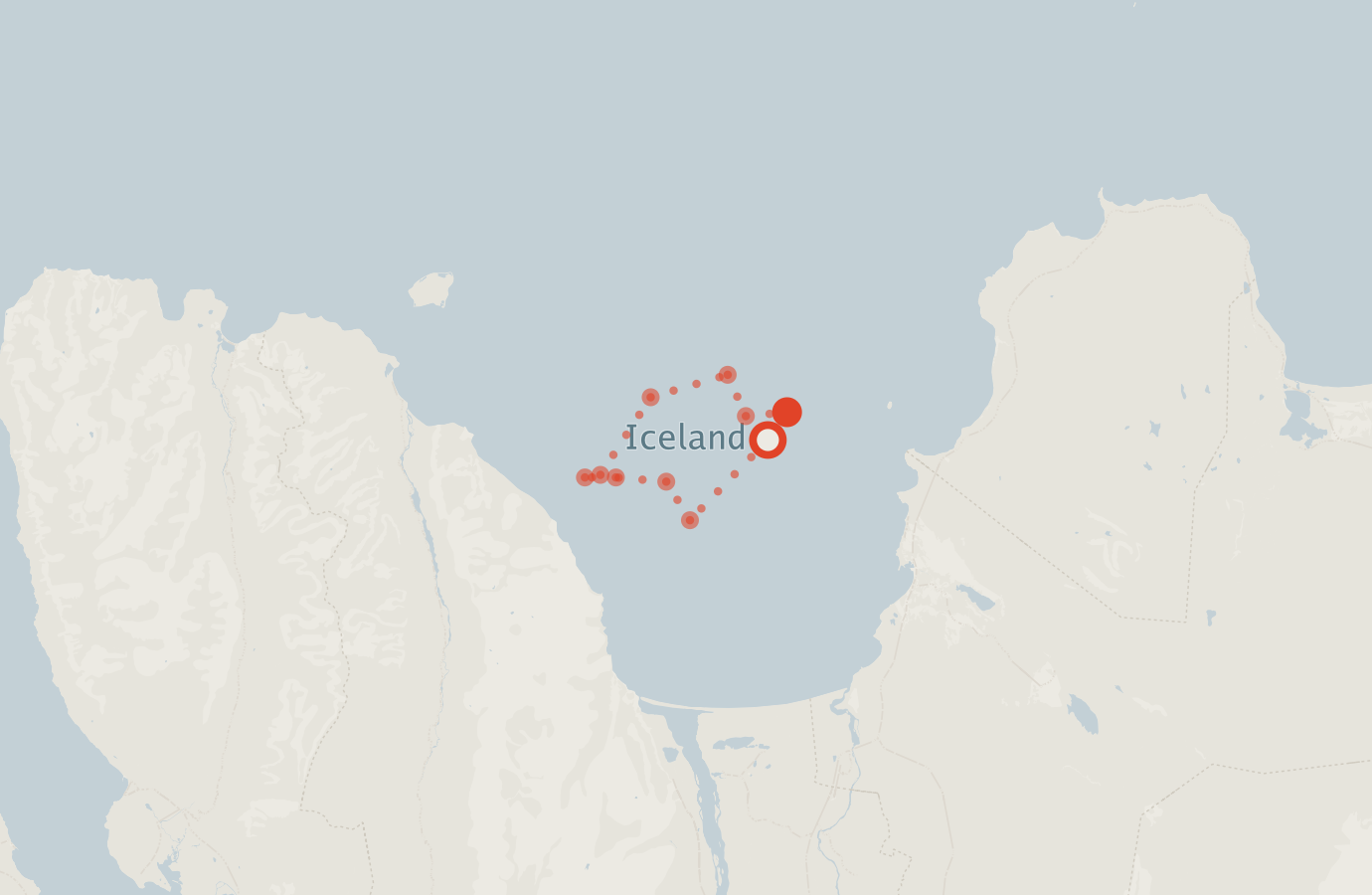 Activity map — real sighting points on an OpenStreetMap basemap