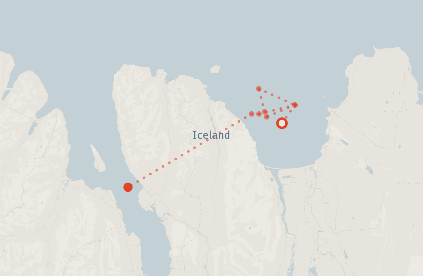 Activity map — real sighting points on an OpenStreetMap basemap