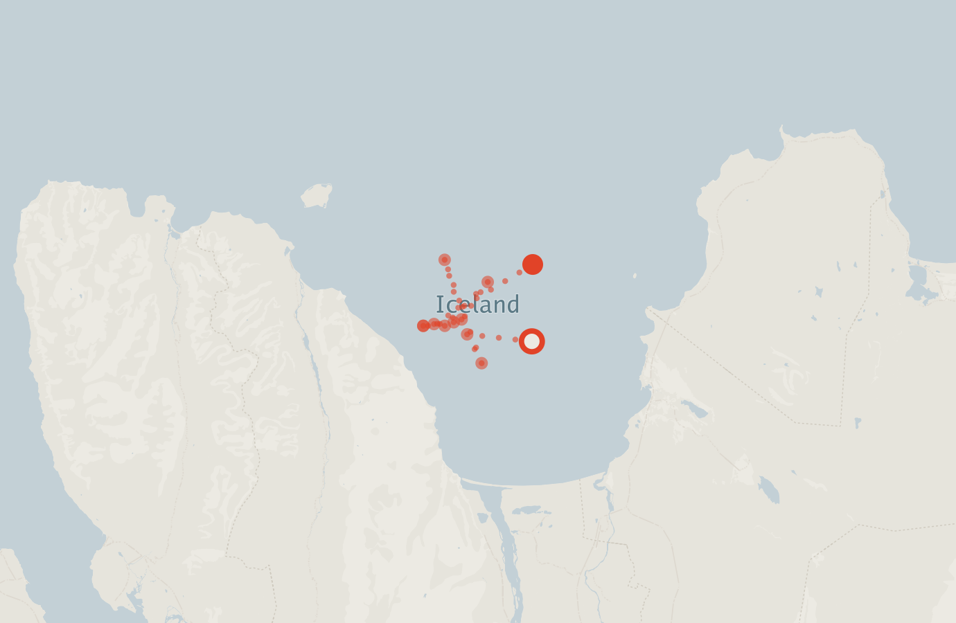 Activity map — real sighting points on an OpenStreetMap basemap