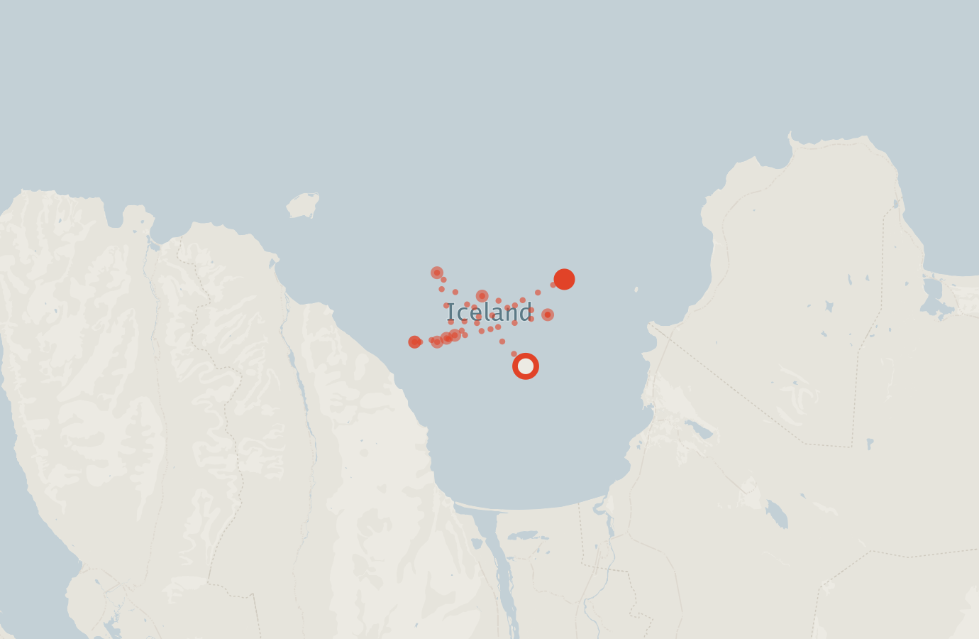 Activity map — real sighting points on an OpenStreetMap basemap