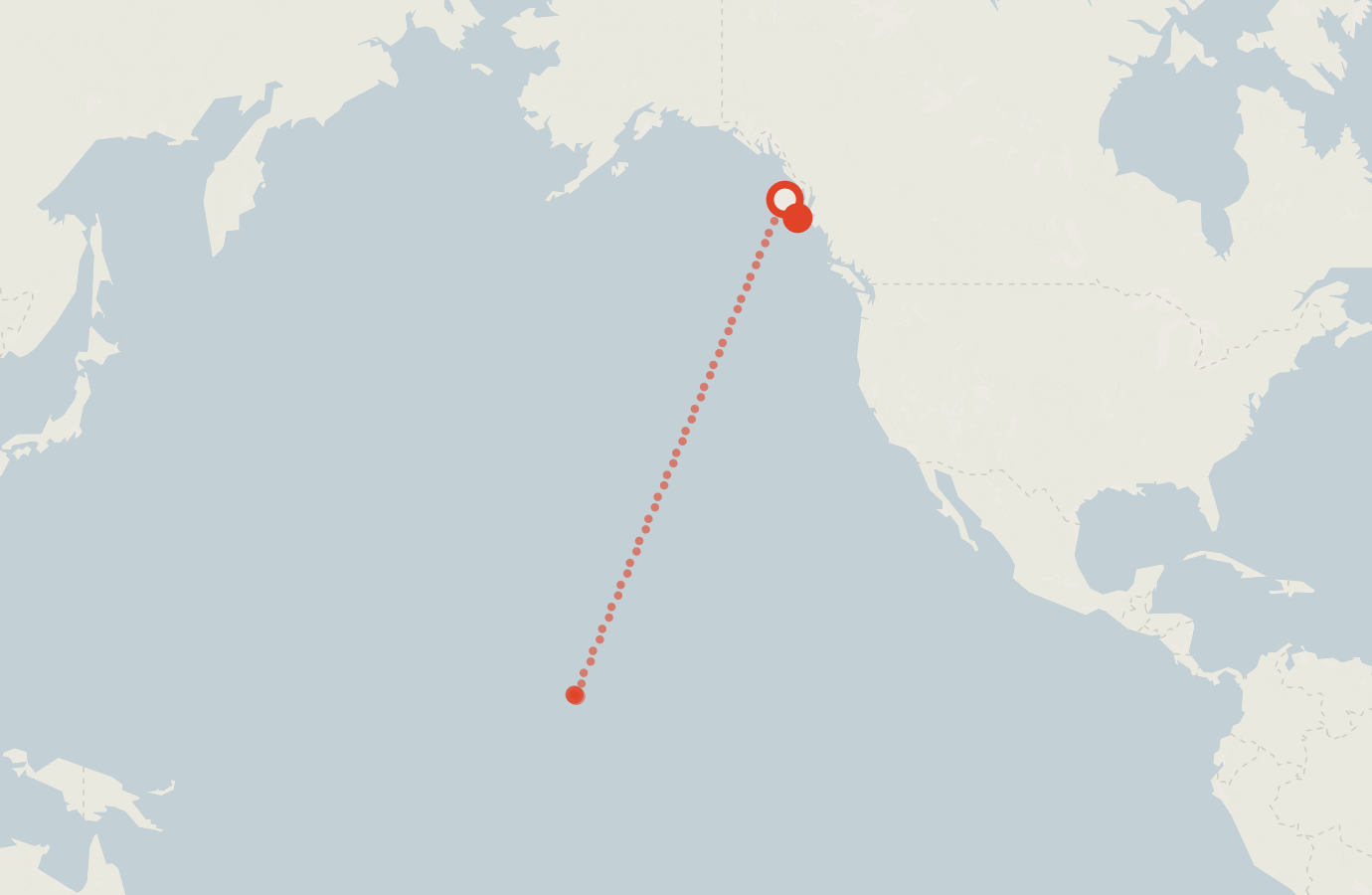 Activity map — real sighting points on an OpenStreetMap basemap
