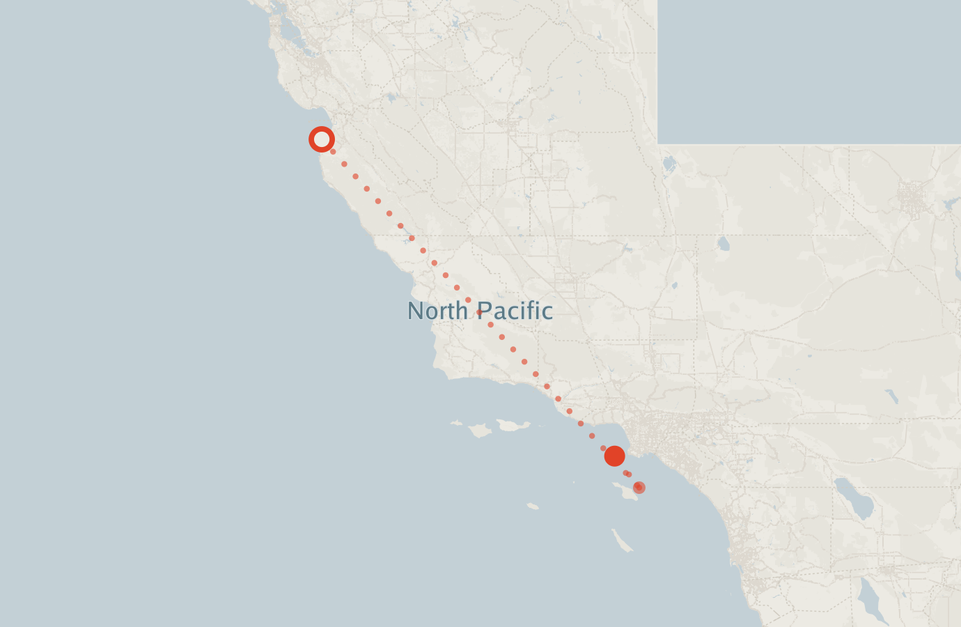 Activity map — real sighting points on an OpenStreetMap basemap