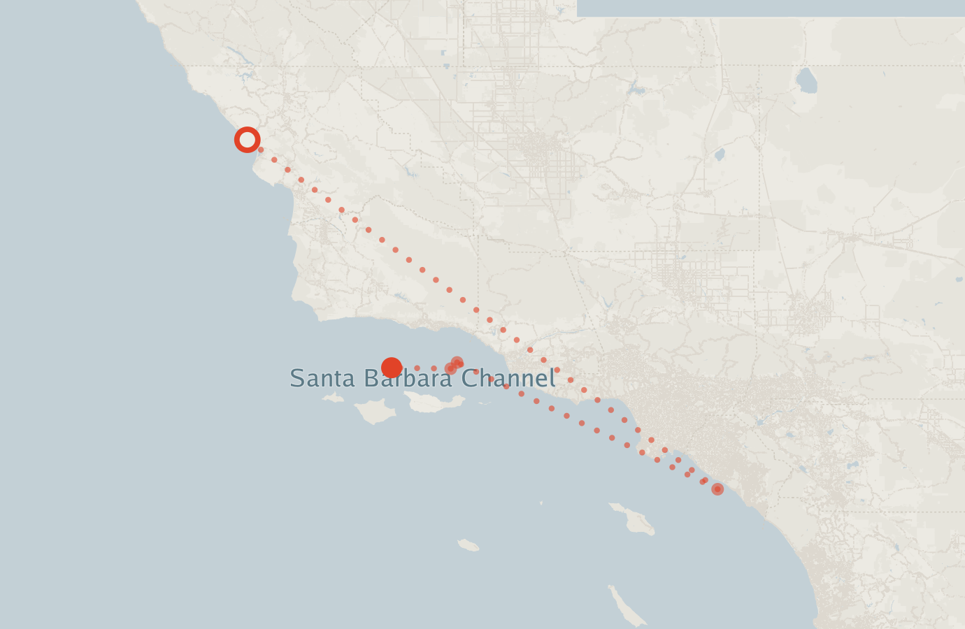 Activity map — real sighting points on an OpenStreetMap basemap