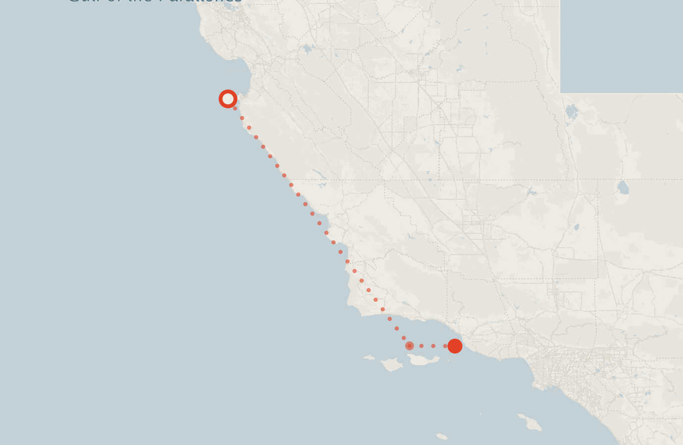 Activity map — real sighting points on an OpenStreetMap basemap