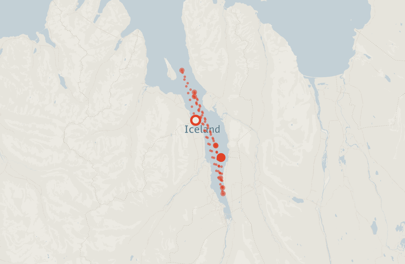 Activity map — real sighting points on an OpenStreetMap basemap