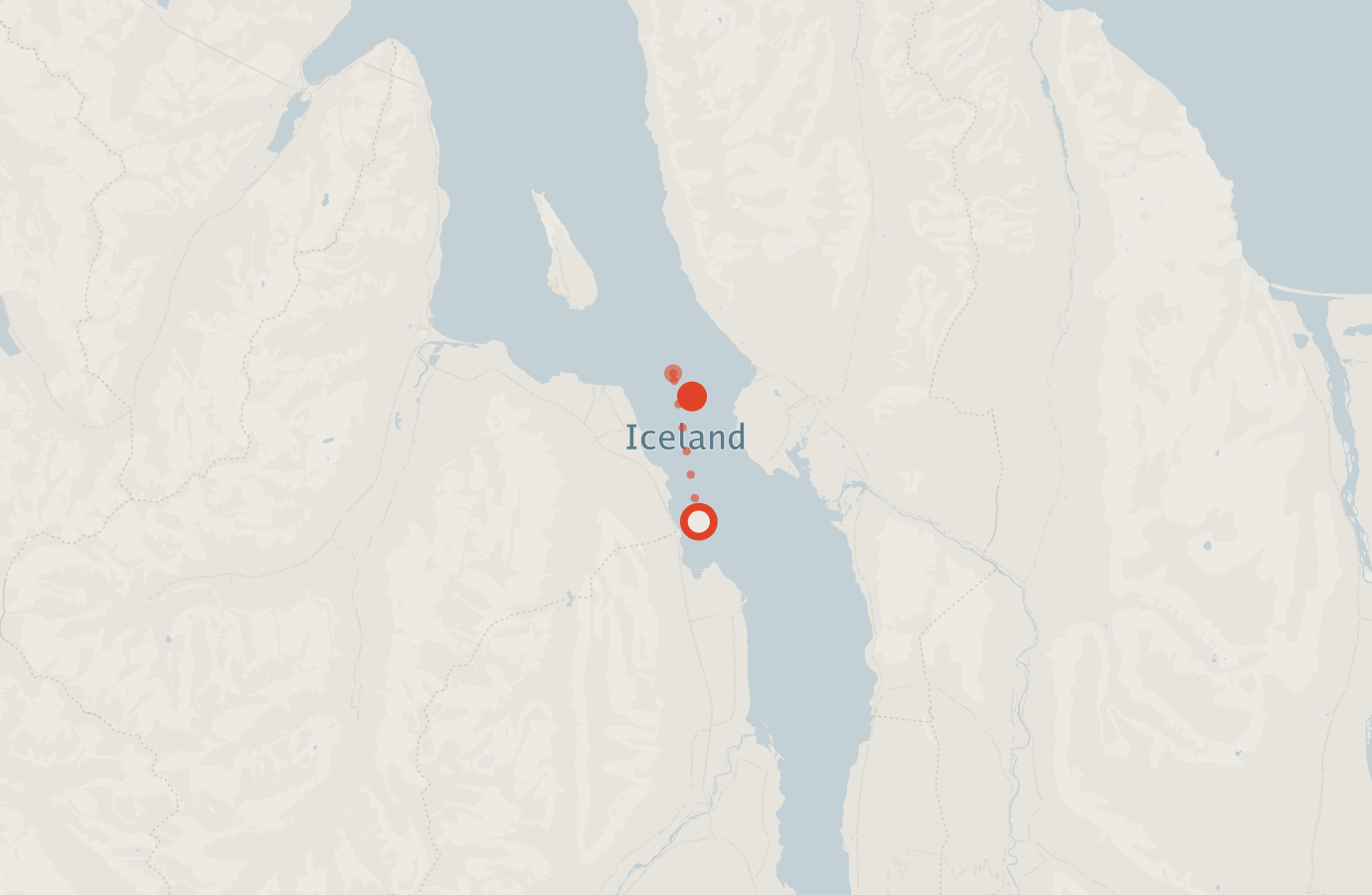 Activity map — real sighting points on an OpenStreetMap basemap
