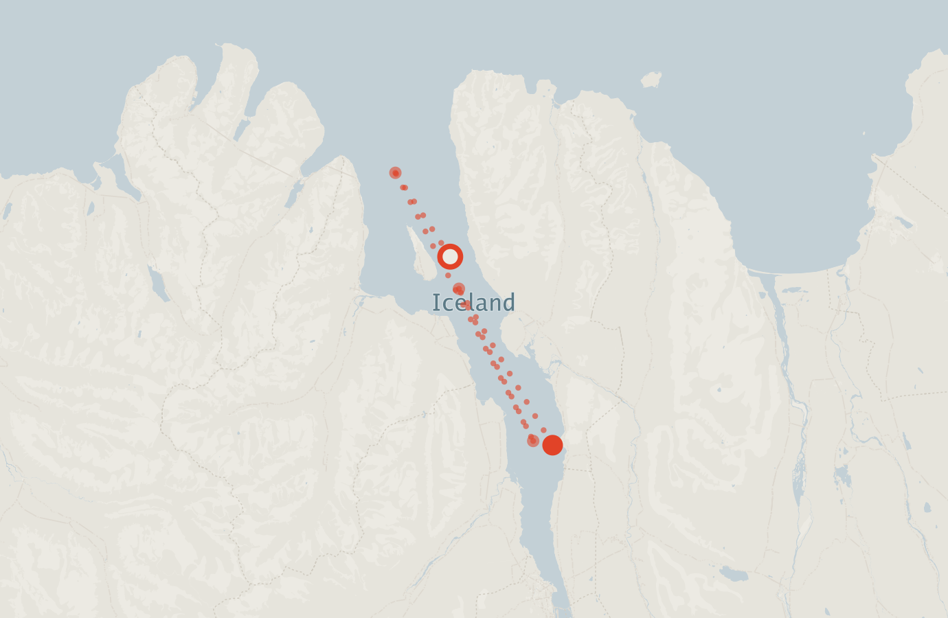 Activity map — real sighting points on an OpenStreetMap basemap