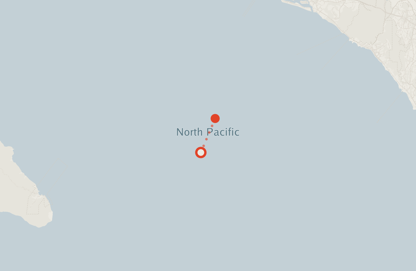 Activity map — real sighting points on an OpenStreetMap basemap