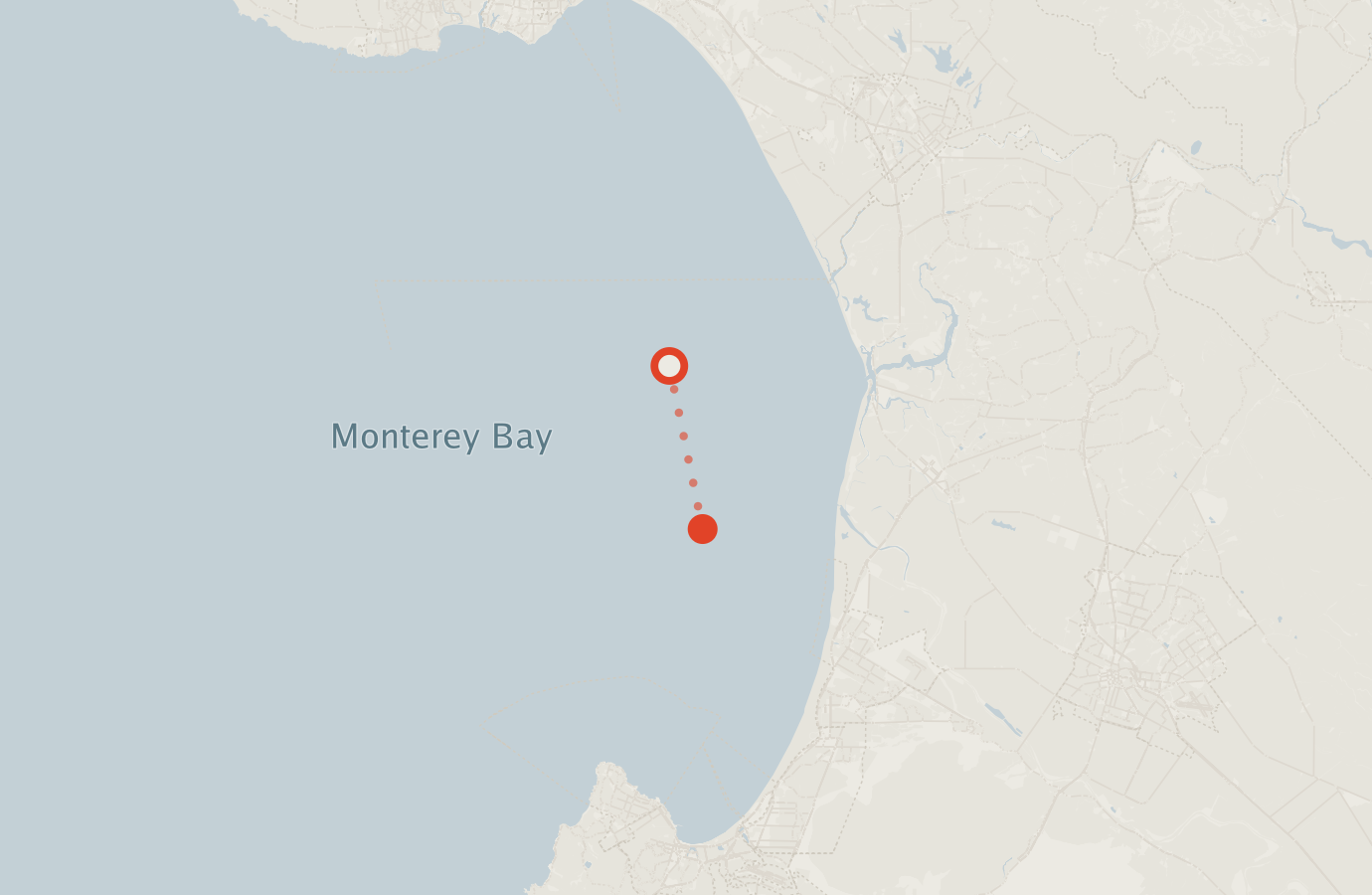 Activity map — real sighting points on an OpenStreetMap basemap