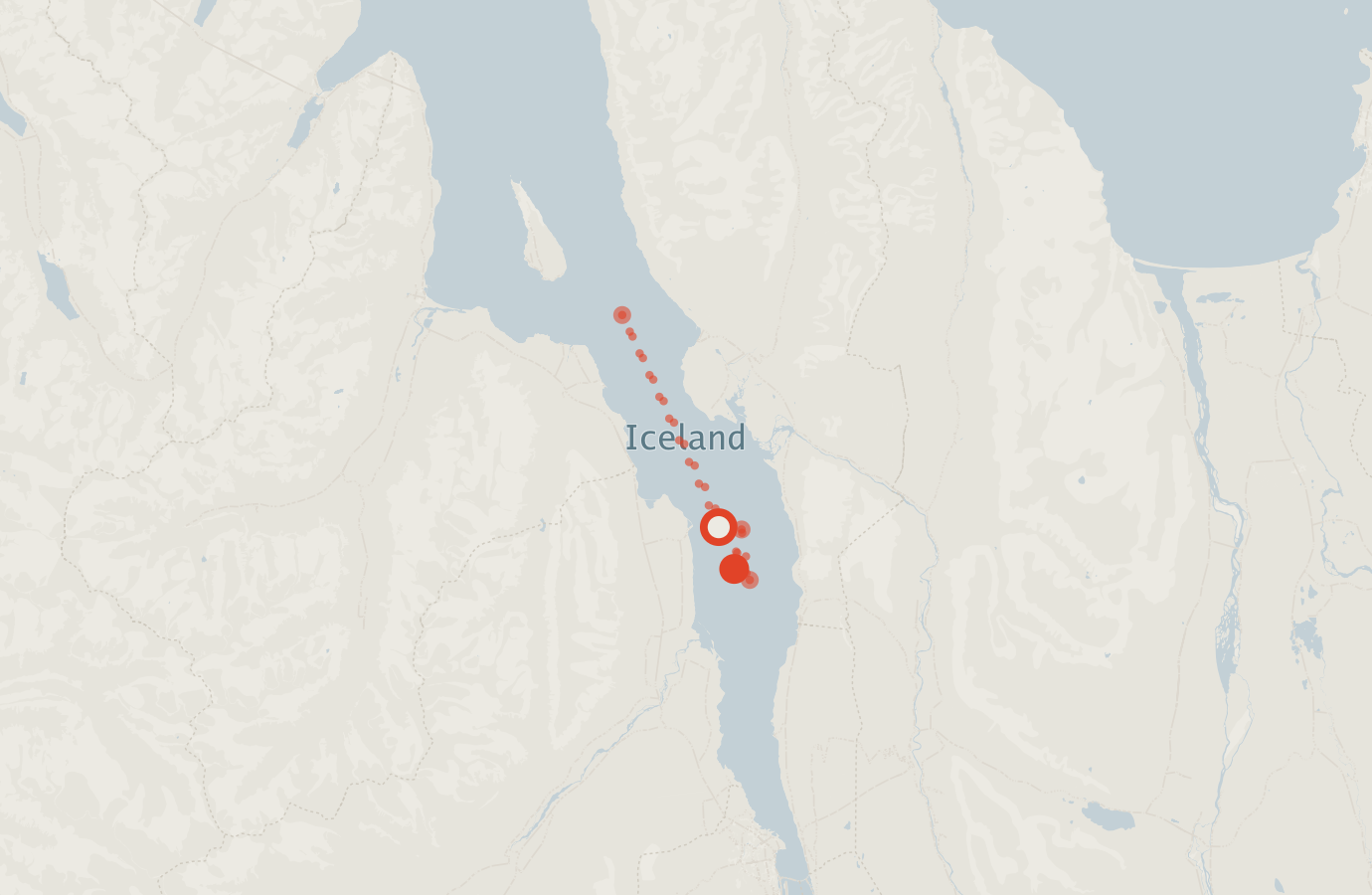 Activity map — real sighting points on an OpenStreetMap basemap