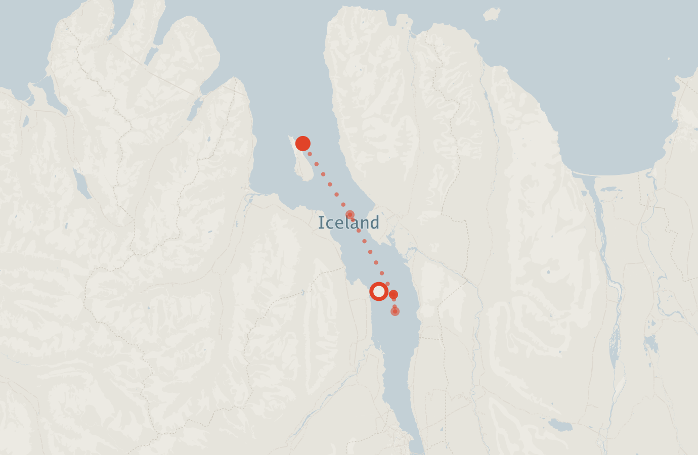 Activity map — real sighting points on an OpenStreetMap basemap