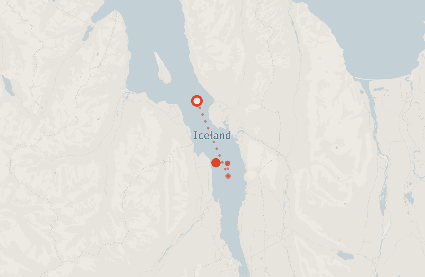 Activity map — real sighting points on an OpenStreetMap basemap