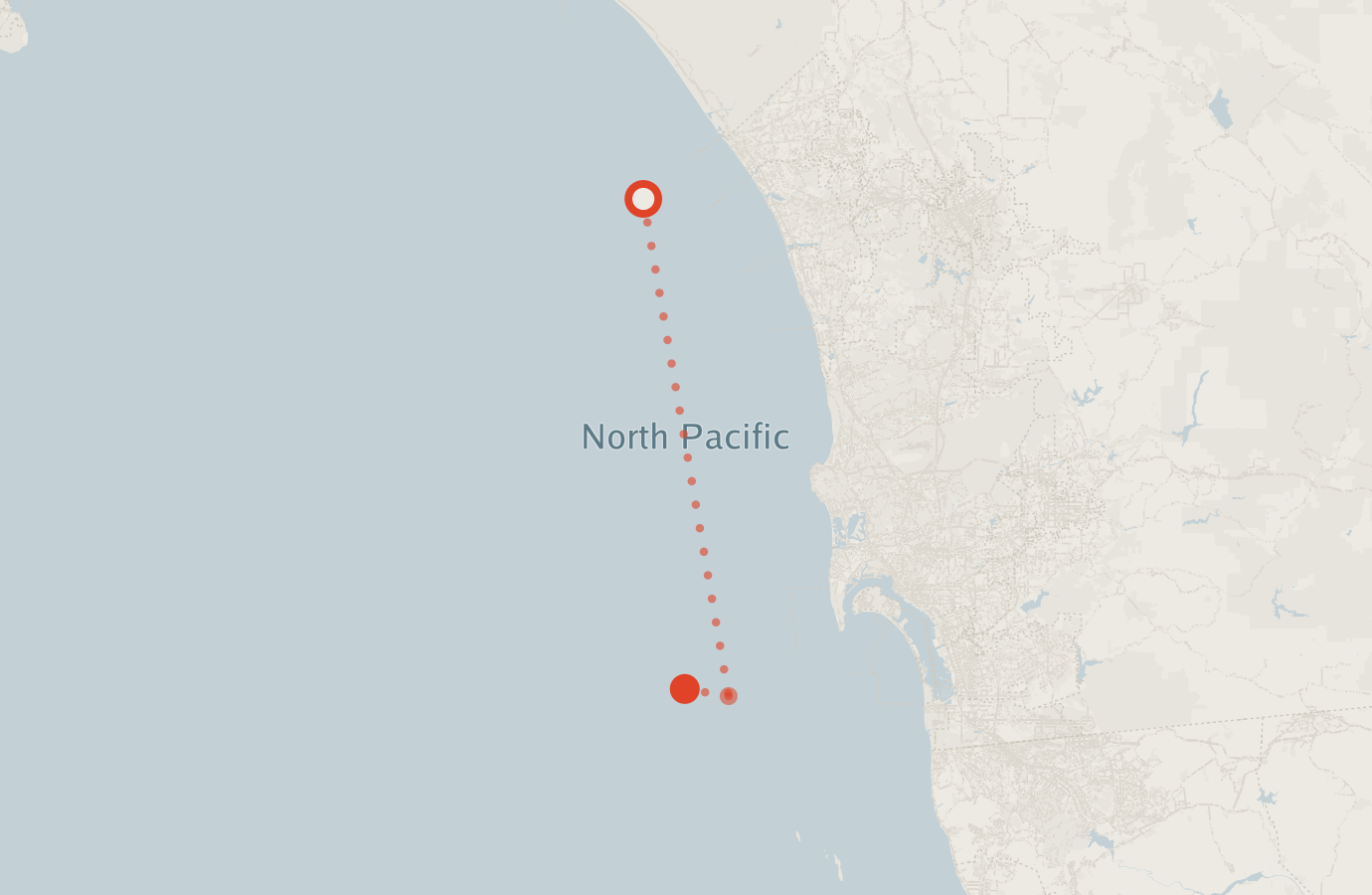 Activity map — real sighting points on an OpenStreetMap basemap