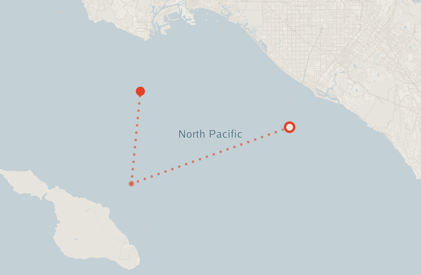 Activity map — real sighting points on an OpenStreetMap basemap