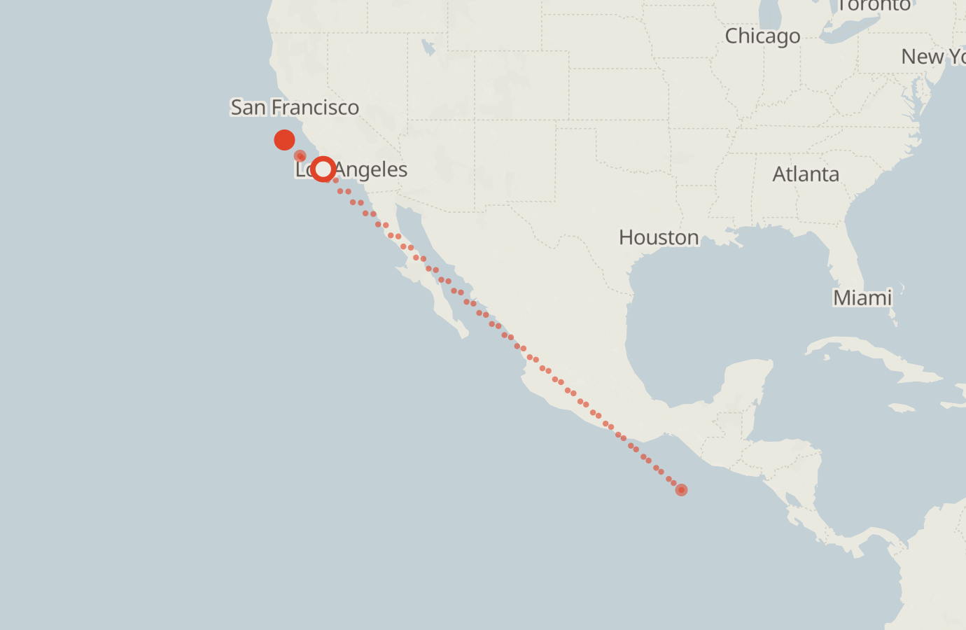Activity map — real sighting points on an OpenStreetMap basemap