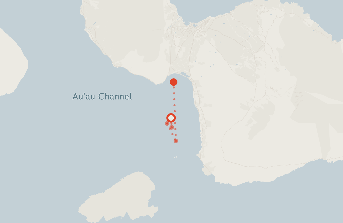 Activity map — real sighting points on an OpenStreetMap basemap