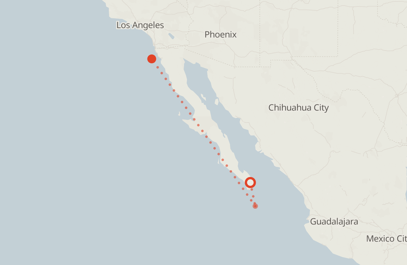 Activity map — real sighting points on an OpenStreetMap basemap