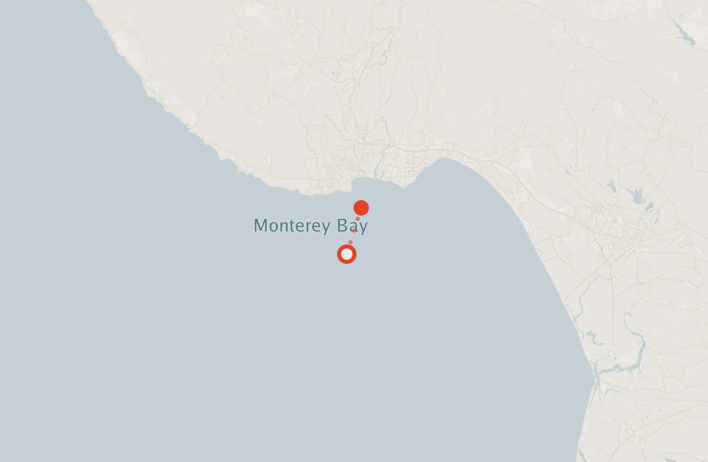 Activity map — real sighting points on an OpenStreetMap basemap