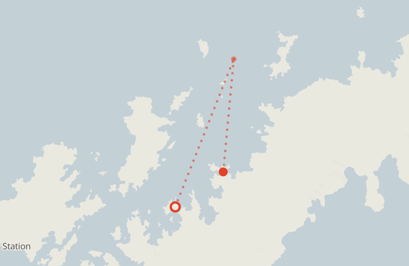 Activity map — real sighting points on an OpenStreetMap basemap
