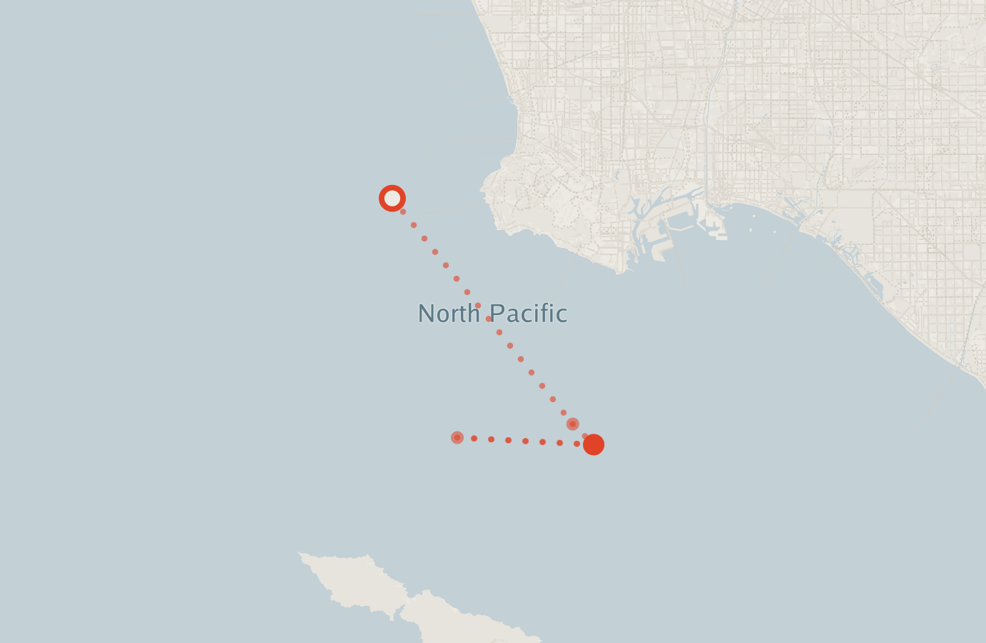 Activity map — real sighting points on an OpenStreetMap basemap