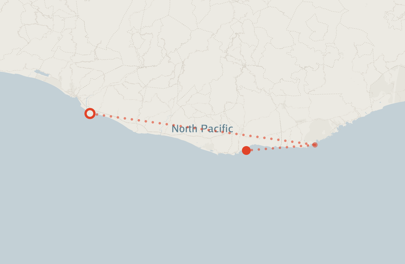 Activity map — real sighting points on an OpenStreetMap basemap