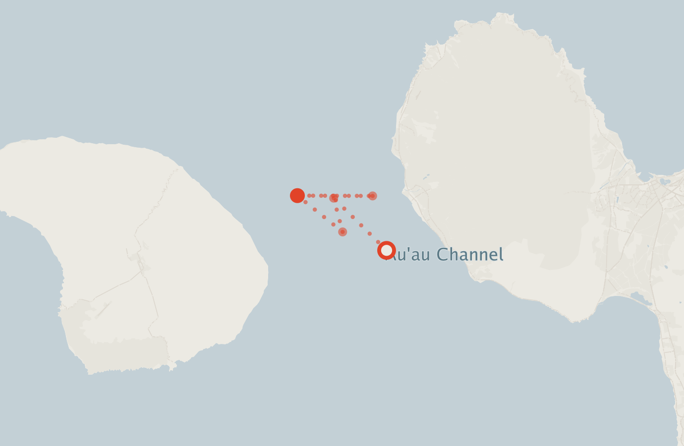 Activity map — real sighting points on an OpenStreetMap basemap