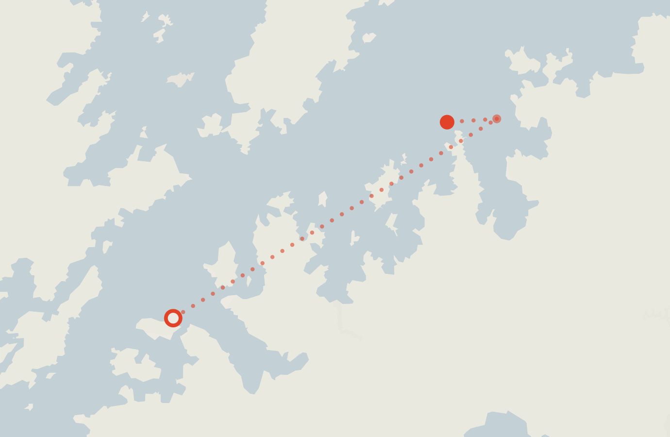 Activity map — real sighting points on an OpenStreetMap basemap