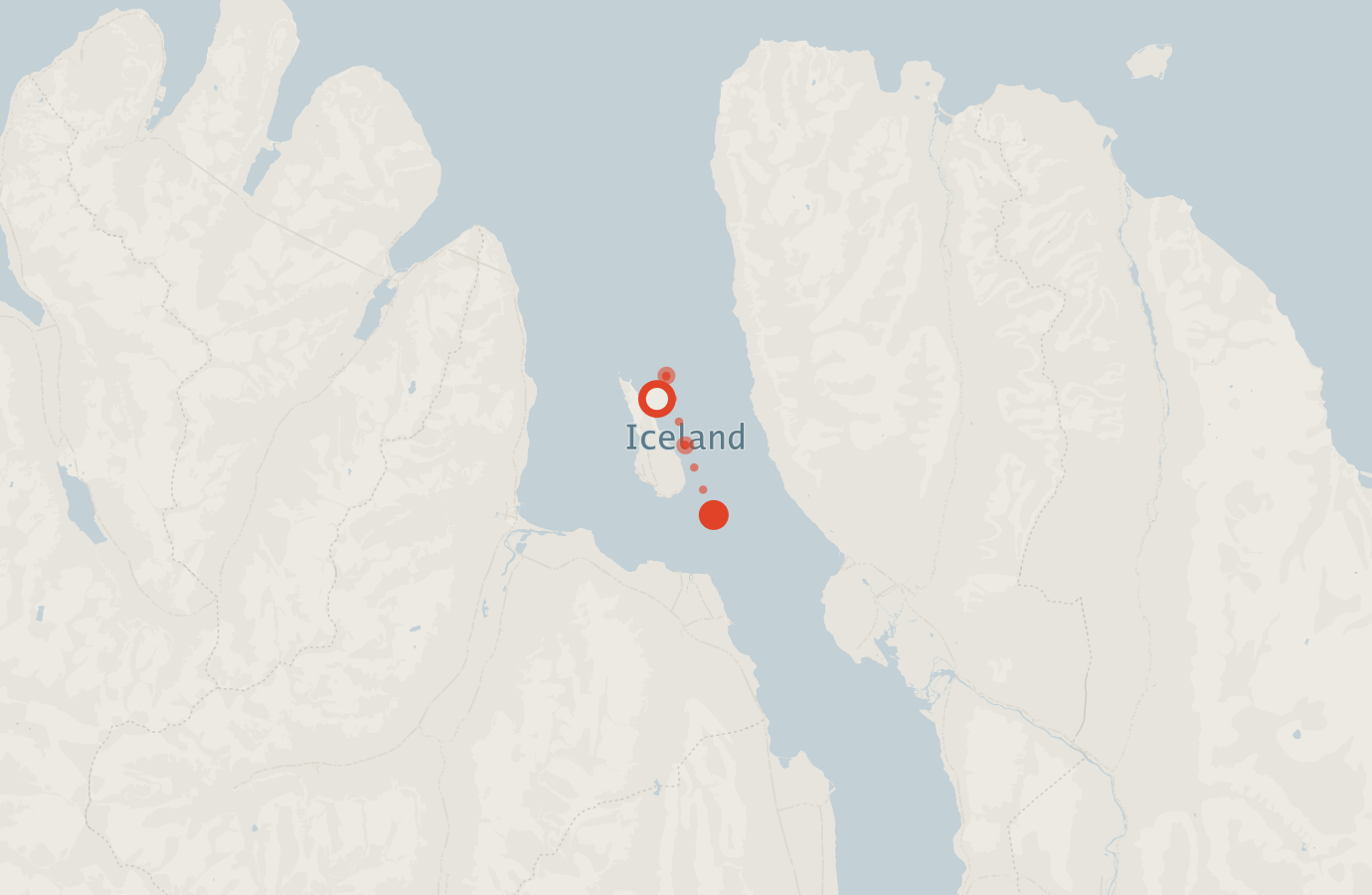 Activity map — real sighting points on an OpenStreetMap basemap