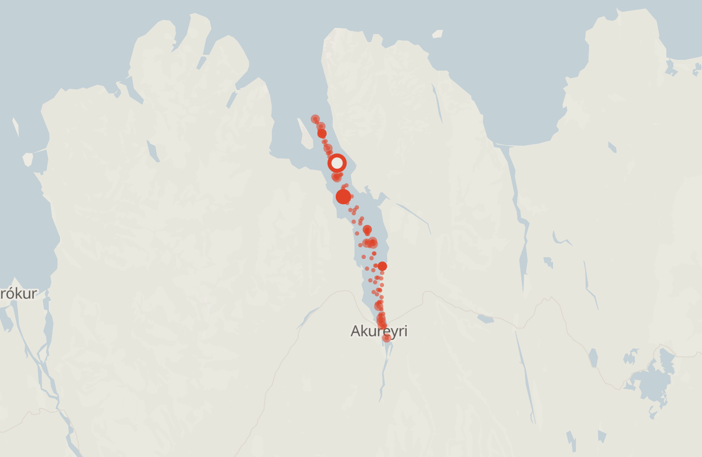 Activity map — real sighting points on an OpenStreetMap basemap