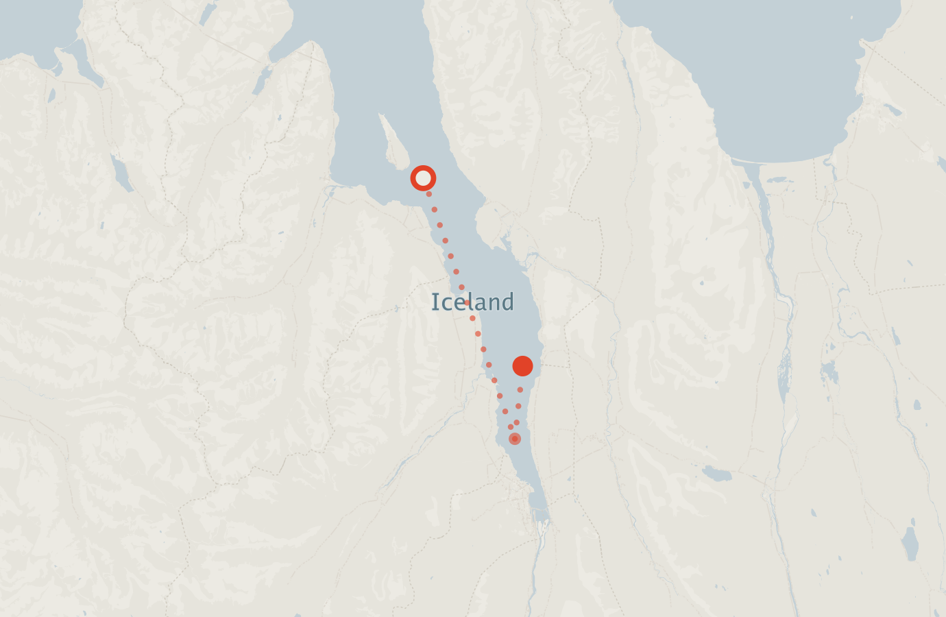 Activity map — real sighting points on an OpenStreetMap basemap