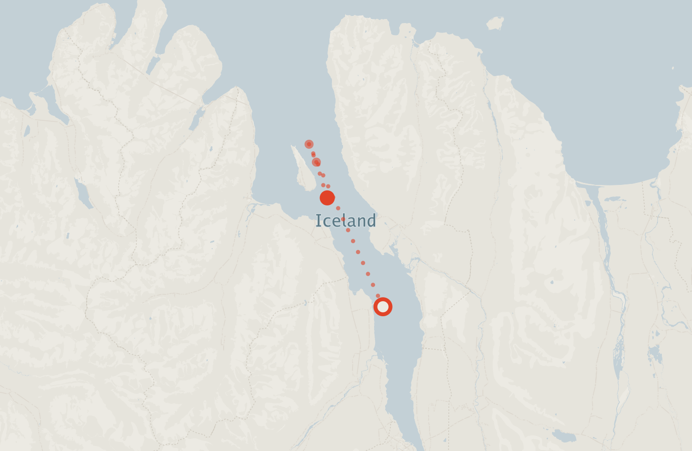 Activity map — real sighting points on an OpenStreetMap basemap