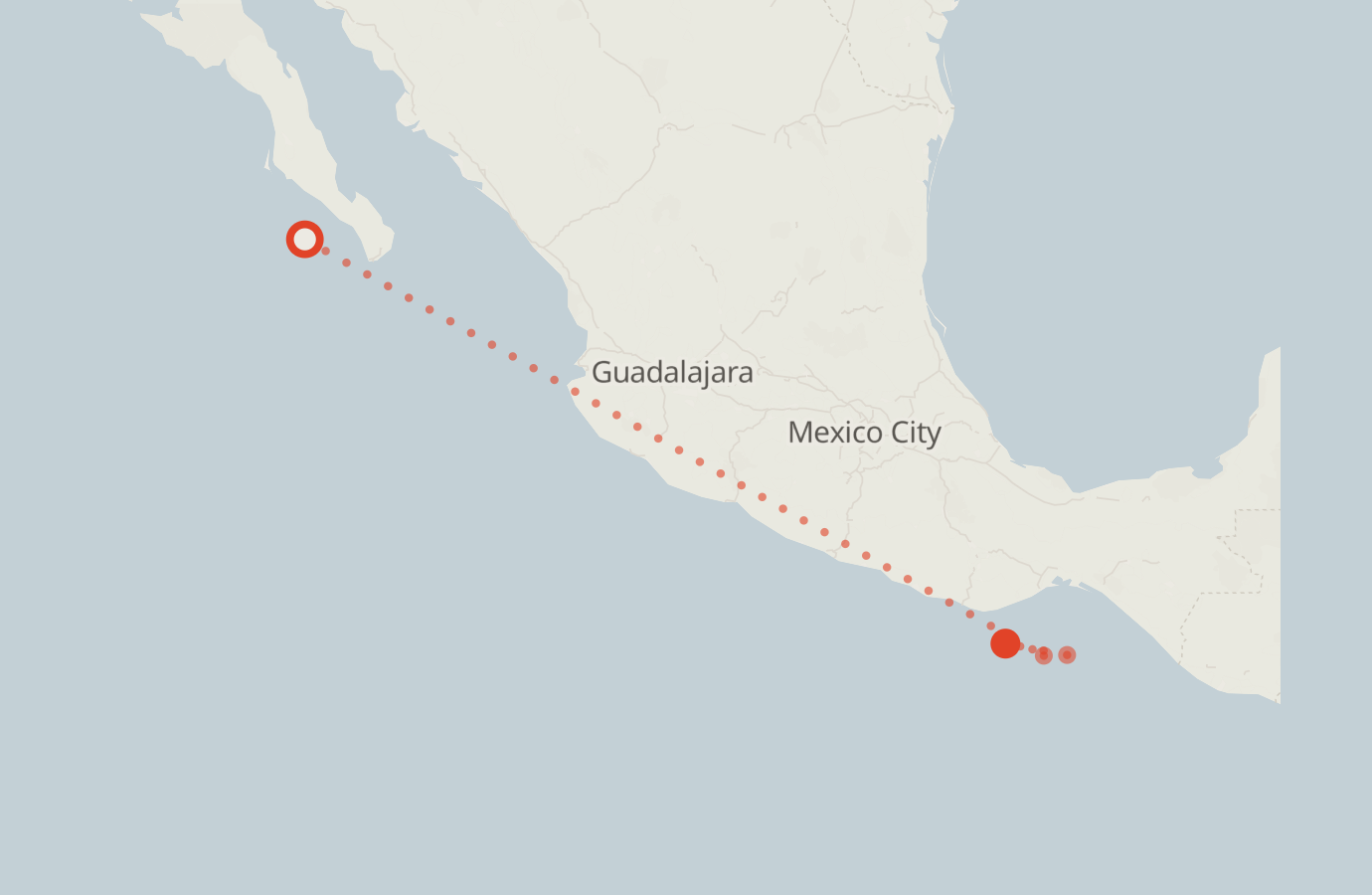 Activity map — real sighting points on an OpenStreetMap basemap