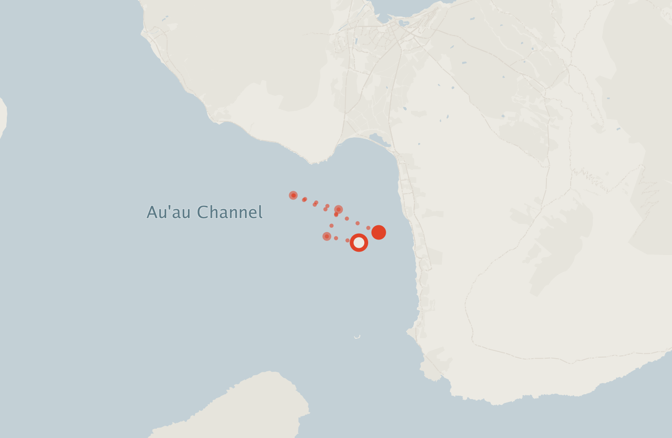 Activity map — real sighting points on an OpenStreetMap basemap