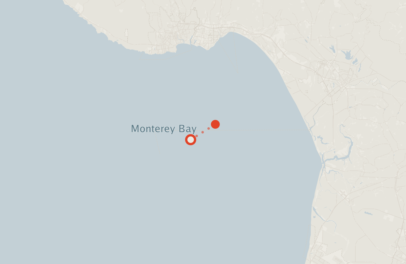 Activity map — real sighting points on an OpenStreetMap basemap