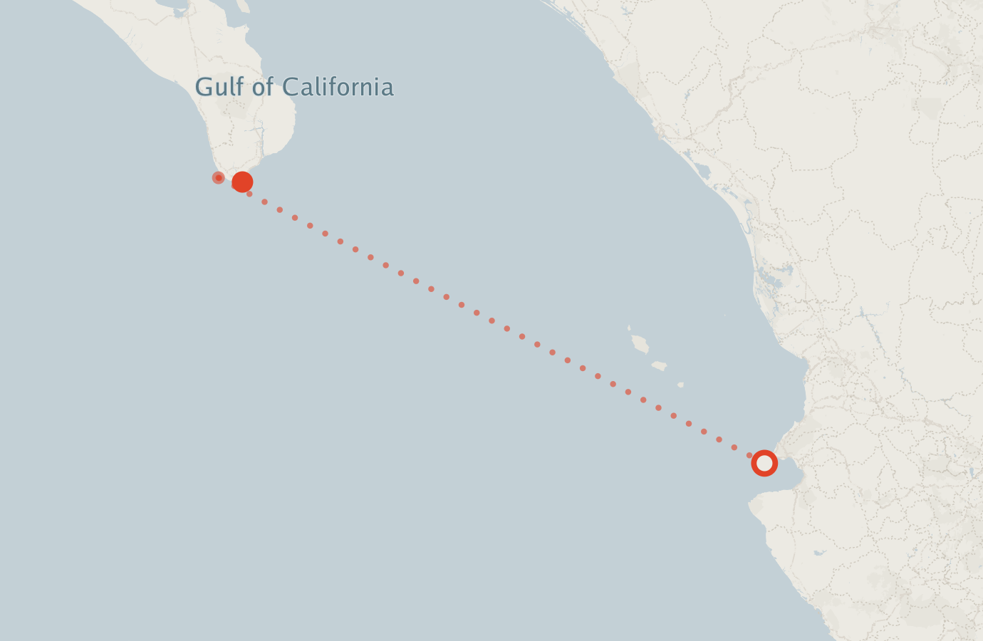 Activity map — real sighting points on an OpenStreetMap basemap