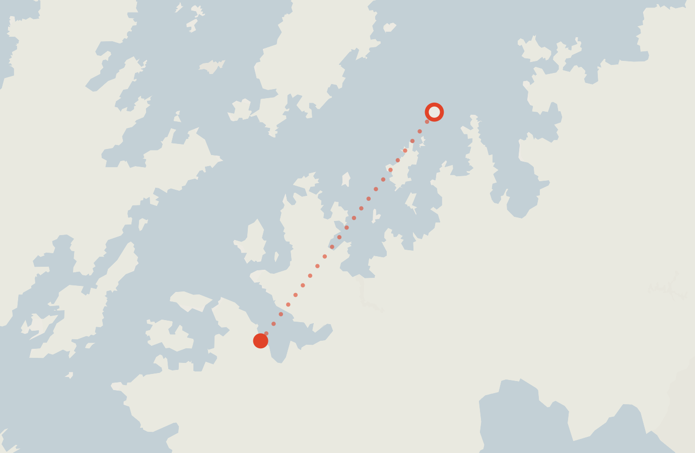 Activity map — real sighting points on an OpenStreetMap basemap
