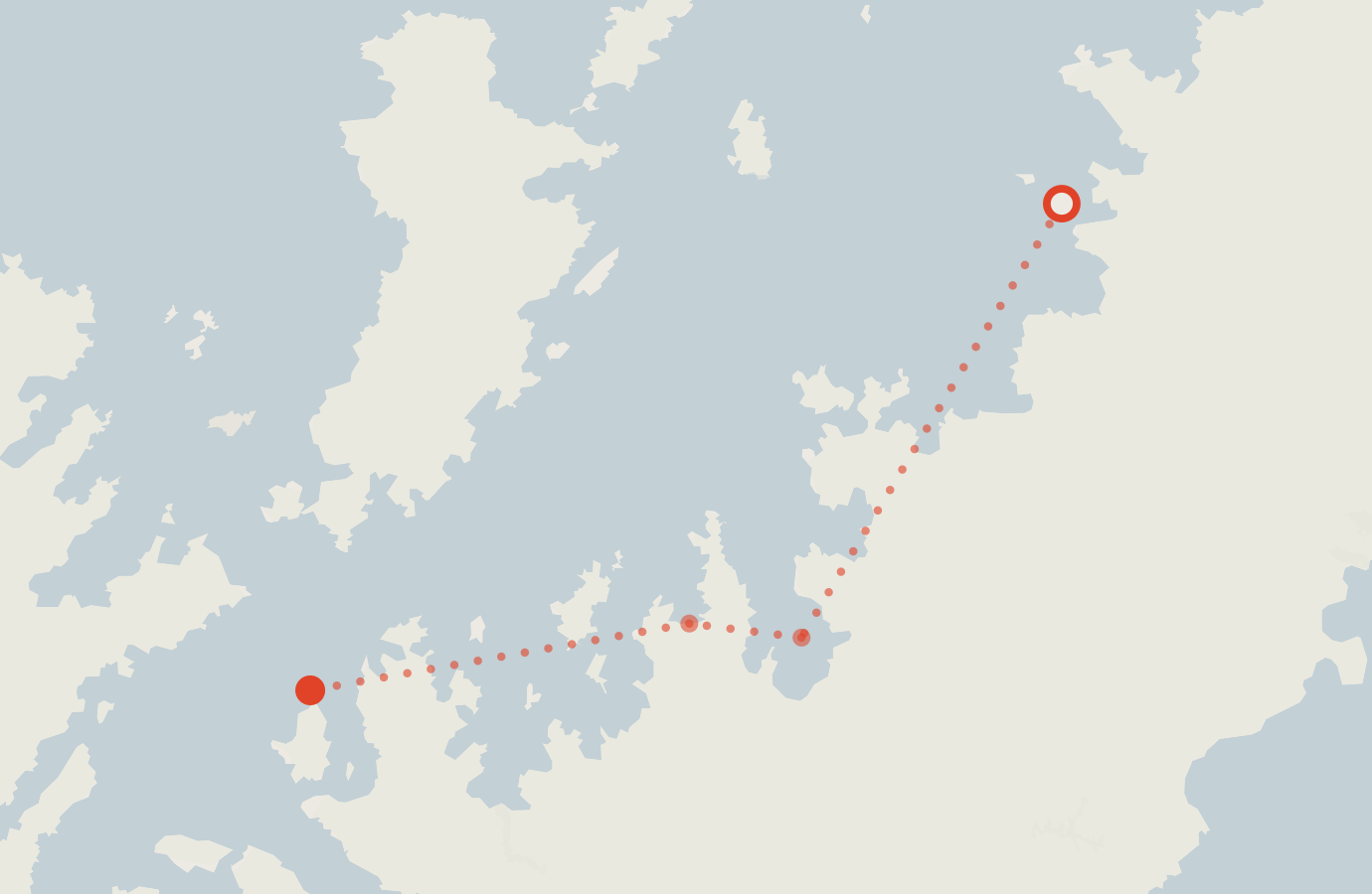 Activity map — real sighting points on an OpenStreetMap basemap
