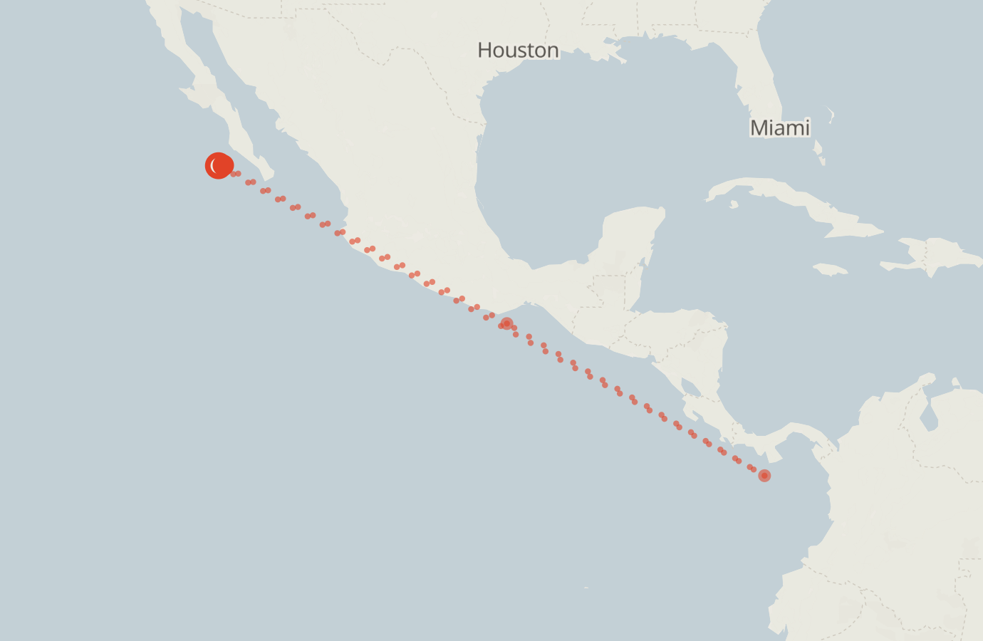 Activity map — real sighting points on an OpenStreetMap basemap