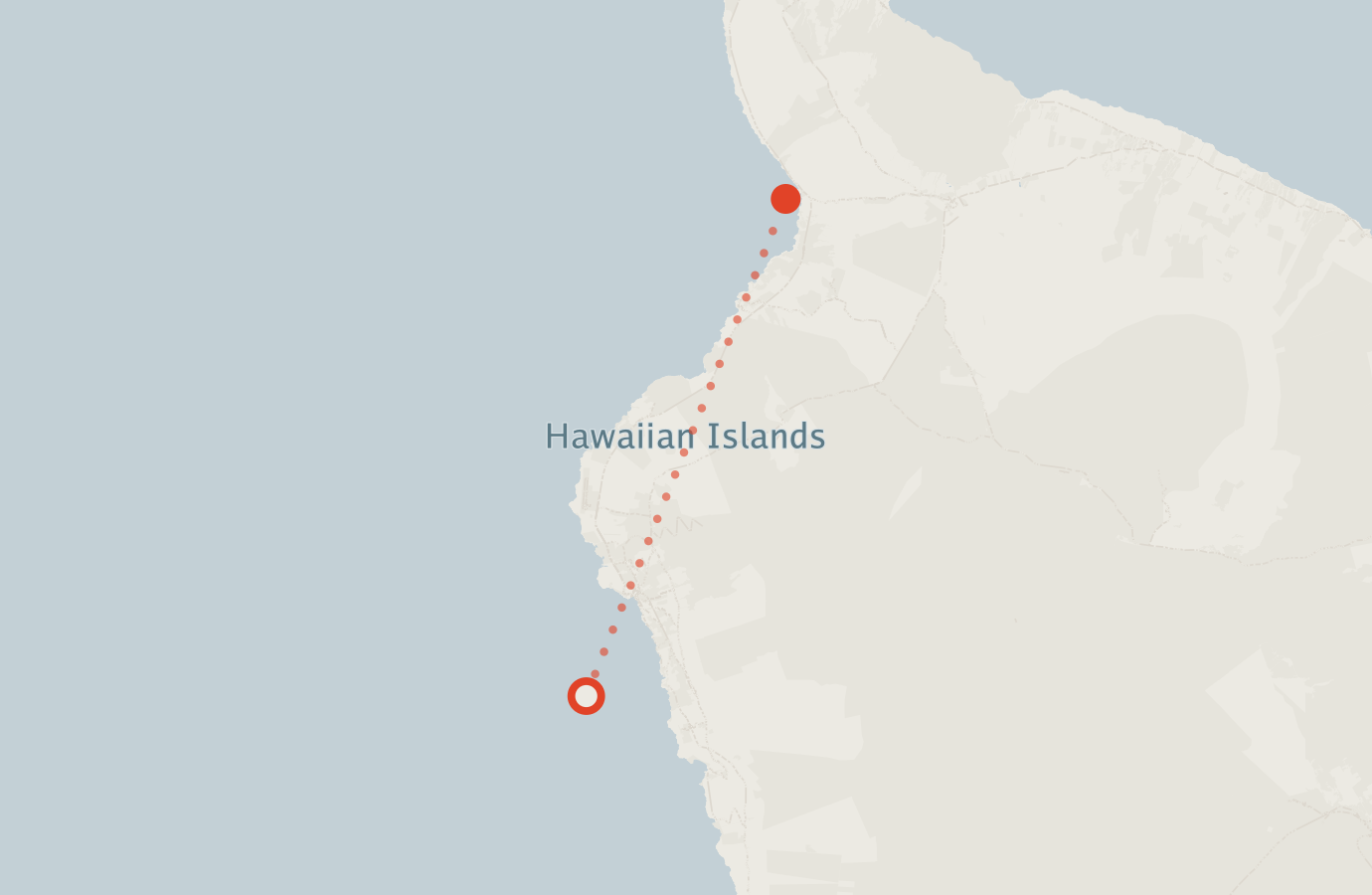 Activity map — real sighting points on an OpenStreetMap basemap