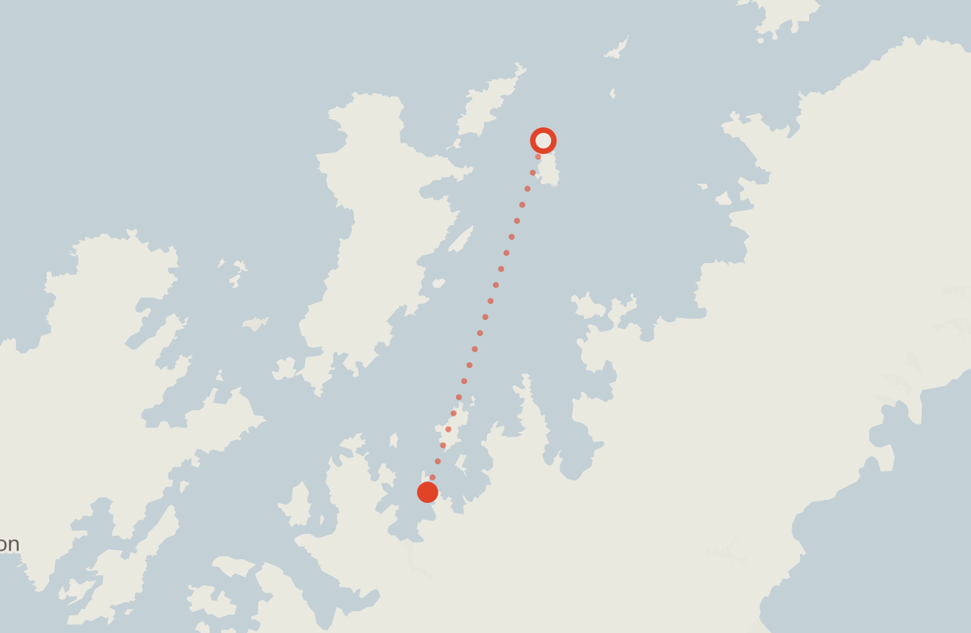 Activity map — real sighting points on an OpenStreetMap basemap