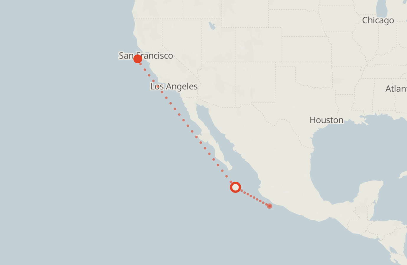 Activity map — real sighting points on an OpenStreetMap basemap
