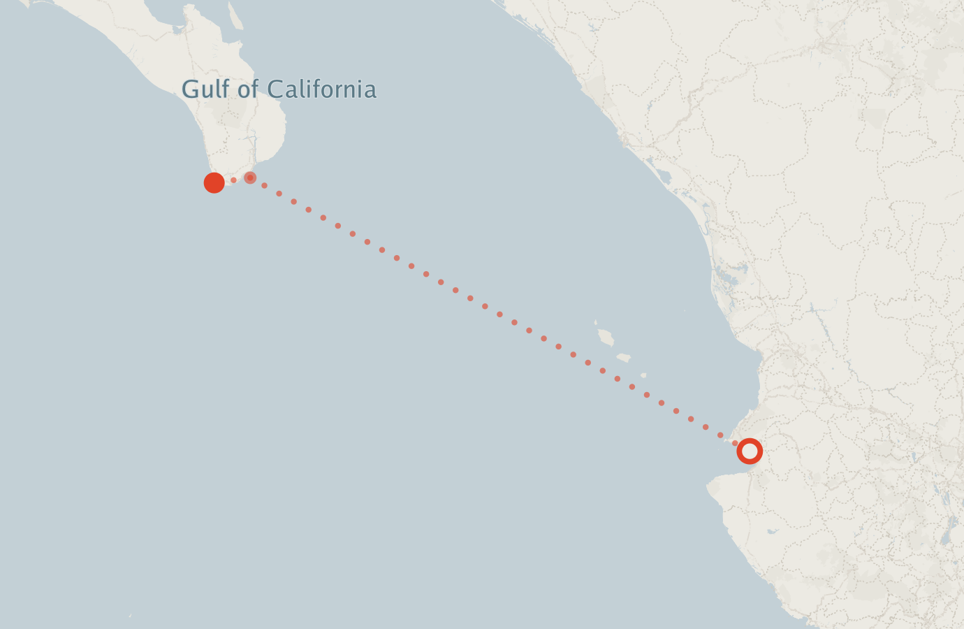 Activity map — real sighting points on an OpenStreetMap basemap